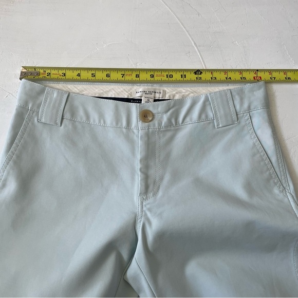 Banana Republic Martin Capri Pale Blue Cropped Pants Spring Baby Blue Size 10 - Picture 5 of 9